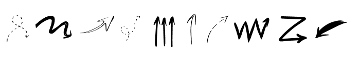 Arrow doodle Font OTHER CHARS