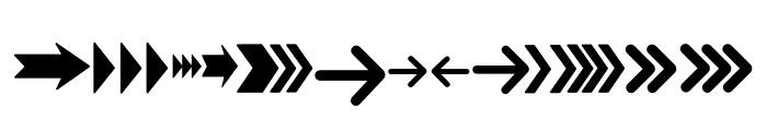 Arrow symbol Font OTHER CHARS