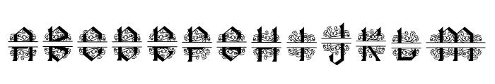 Arshaka Monogram Split Font LOWERCASE