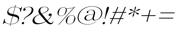Arshila-LightItalicExpanded Font OTHER CHARS