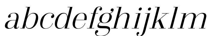 Arshila-LightItalic Font LOWERCASE
