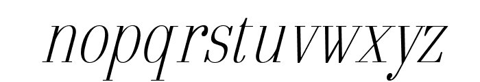Arshila-ThinItalicCondensed Font LOWERCASE