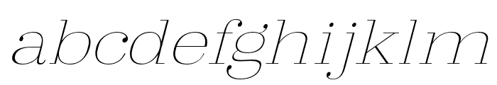 Arshila-ThinItalicExpanded Font LOWERCASE