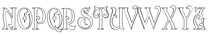 Arterium Regular Outline Font UPPERCASE