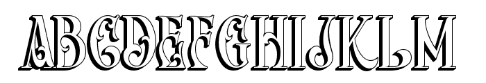 Arterium-RegularExtrude Font UPPERCASE