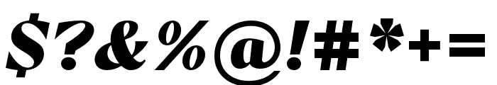 Artezy Extra Bold Italic Font OTHER CHARS