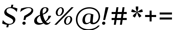 Artezy Italic Font OTHER CHARS