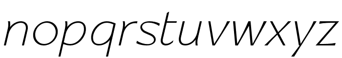 Artezy Thin Italic Font LOWERCASE