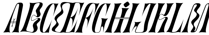 Artistic Condensed Italic Font LOWERCASE