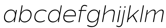 Asen Pro ExtraLight Italic Font LOWERCASE