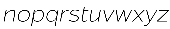 Asen Pro ExtraLight Italic Font LOWERCASE