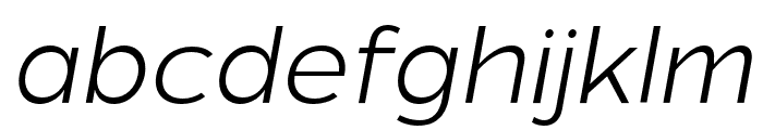 Asen Pro Light Italic Font LOWERCASE