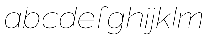 Asen Pro Thin Italic Font LOWERCASE