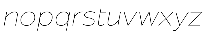 Asen Pro Thin Italic Font LOWERCASE