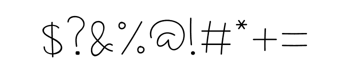 Ashelynn Sweet Handwriting Font OTHER CHARS