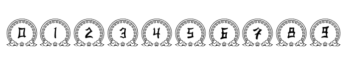 Ashito Chinese Monogram Regular Font OTHER CHARS