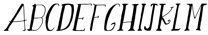 Asma Italic Font LOWERCASE
