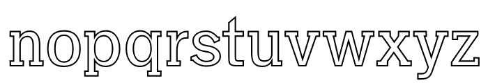 Aster Outline Font LOWERCASE