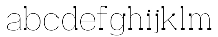 Aster Thin Font LOWERCASE