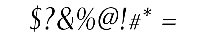 Astoria Classic Light Italic Font OTHER CHARS
