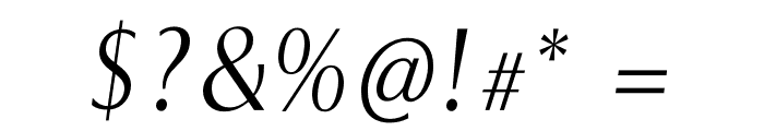 Astoria Classic Sans Light Italic Font OTHER CHARS