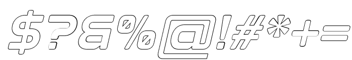 Astromax Italic Outline Font OTHER CHARS