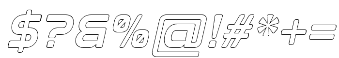 Astromax-ItalicOutline Font OTHER CHARS