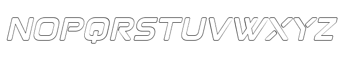 Astromax-ItalicOutline Font UPPERCASE