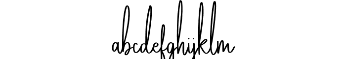 Athalia Signature Font LOWERCASE