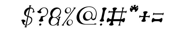 Atomic Italic Font OTHER CHARS