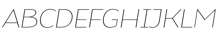 Atozimple Thin Italic Font UPPERCASE