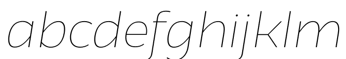 Atozimple Thin Italic Font LOWERCASE