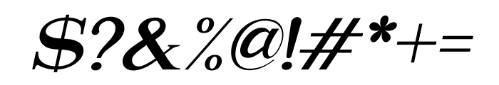 Attention Serif Slant Italic Font OTHER CHARS