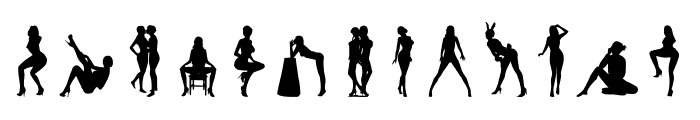 Attractive Female Poses Font UPPERCASE