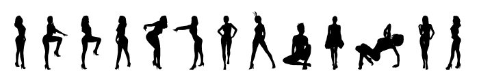 Attractive Female Poses Font UPPERCASE