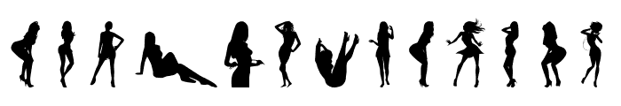 Attractive Female Poses Font LOWERCASE