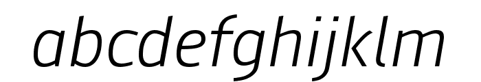 August Sans 46 Light Italic Font LOWERCASE