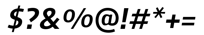 August Sans 66 Medium Italic Font OTHER CHARS