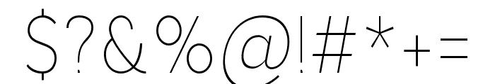 AukimExtraLightCondensed Font OTHER CHARS