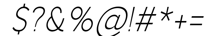 AukimLightCondensedItalic Font OTHER CHARS