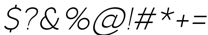 AukimLightItalic Font OTHER CHARS