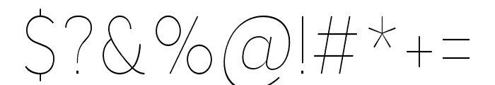 AukimThinCondensed Font OTHER CHARS