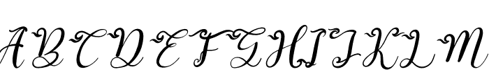 Aullia Beauty Italic Font UPPERCASE