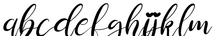 Aullia Beauty Italic Font LOWERCASE