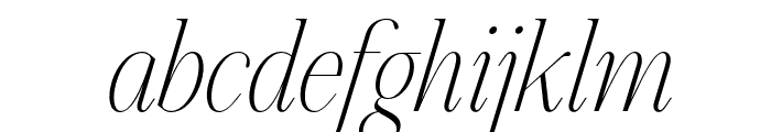 Aumiller Serif Thin Italic Font LOWERCASE