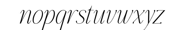 Aumiller Serif Thin Italic Font LOWERCASE