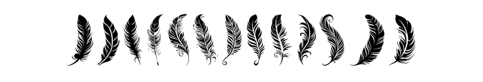 Aura  feather Regular Font UPPERCASE