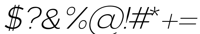Aurel light-italic Font OTHER CHARS
