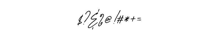 Aurelly Signature Slant Font OTHER CHARS