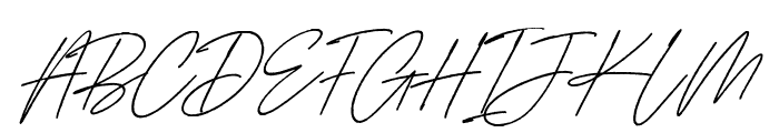 Aurelly Signature Slant Font UPPERCASE